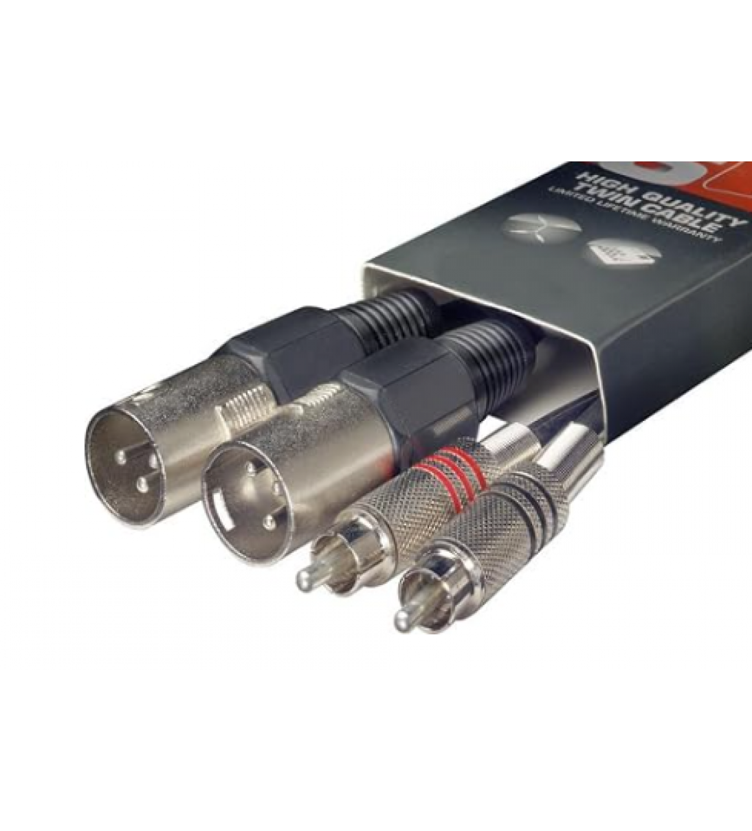 Cavo adattatore Twin RCAm to XLRm, 0.30MT