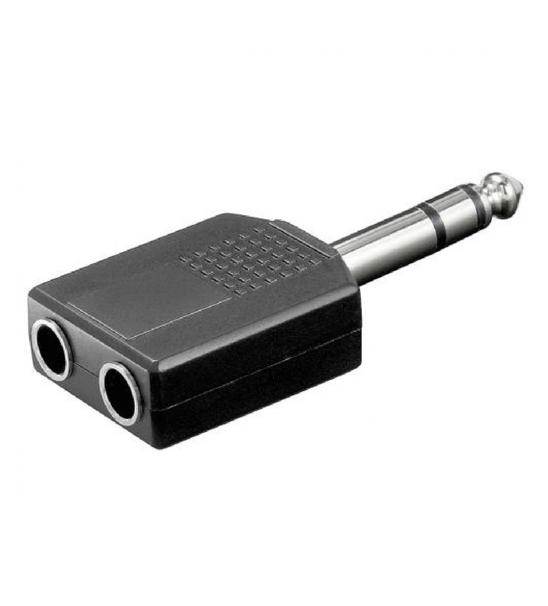 Adattatore Spina Jack Stereo 6,3 mm. (M) - 2 Prese Jack Stereo 3,5 mm. (F) [B006WB901]