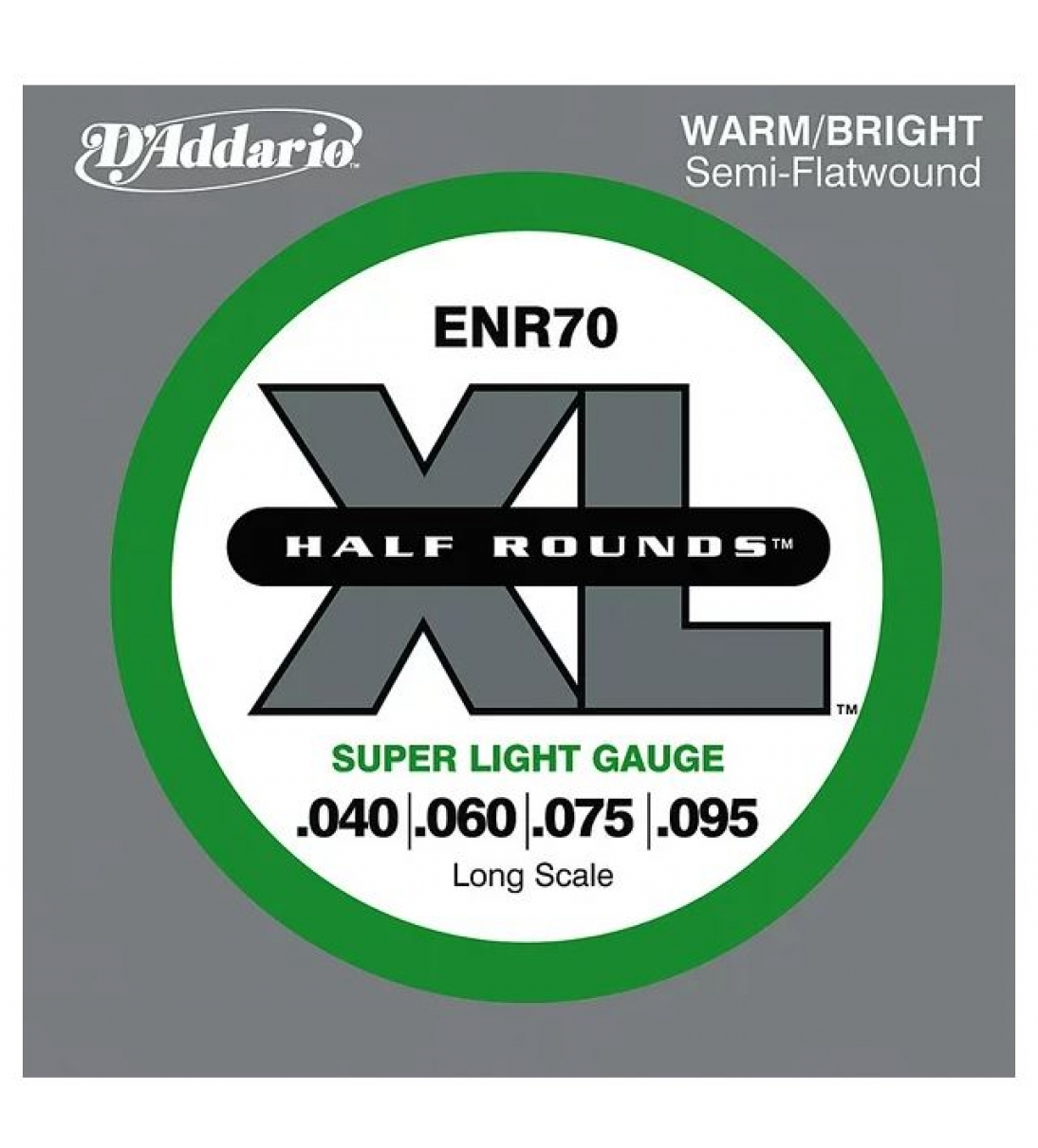 ENR70 Half Rounds Bass Strings Super Lt Long Scale 40/60/75/95