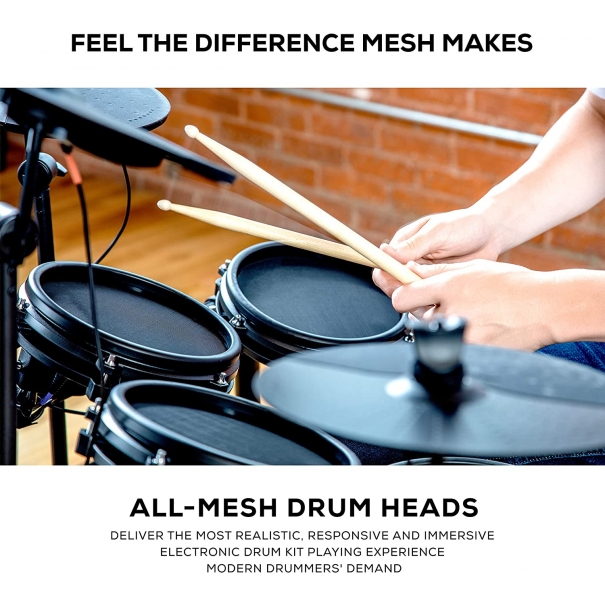Alesis Nitro Mesh Kit + Drum Essentials Bundle – Kit Completo di Batteria
