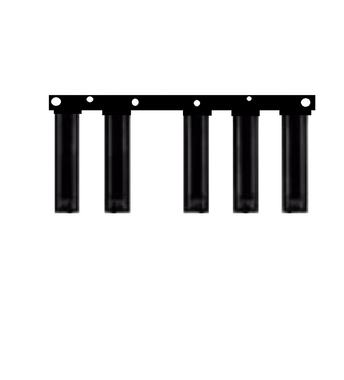 Ottava da 5 note nere RE#, MI #, FA#, SOL#, LA#  per tastiera Mini Casio SA