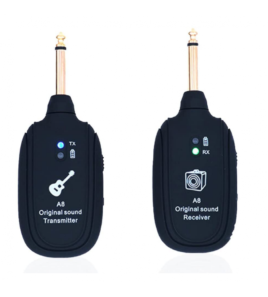 Wireless Guitar System 20Hz-20kHz UHF Wireless Guitar Trasmitter Ricevitore per Chitarra Elettrica Basso Violino A8 versione aggiornata