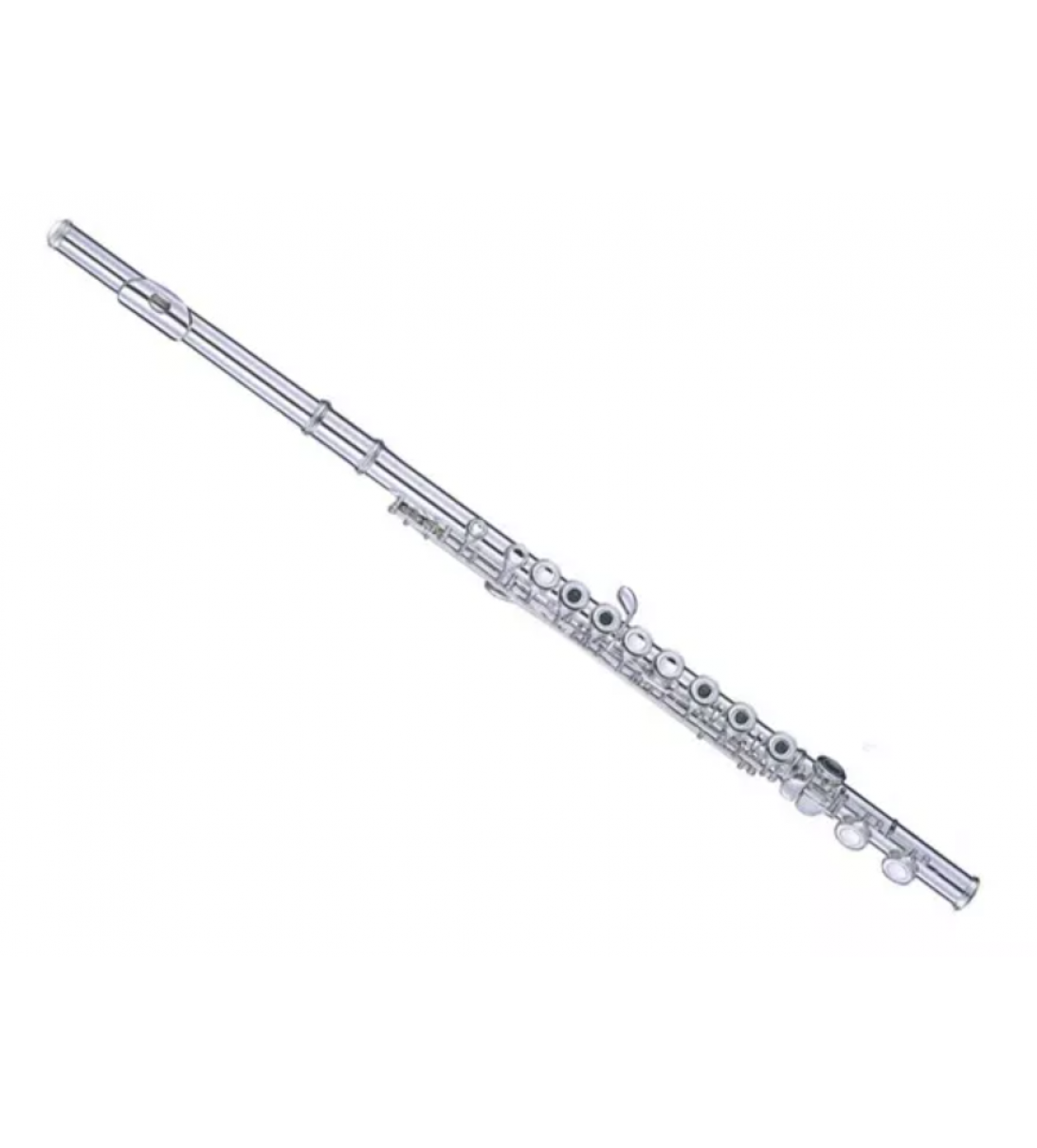 FLAUTO TRAVERSO FL720L IN DO a fori aperti con meccanica in linea e mi snodato 