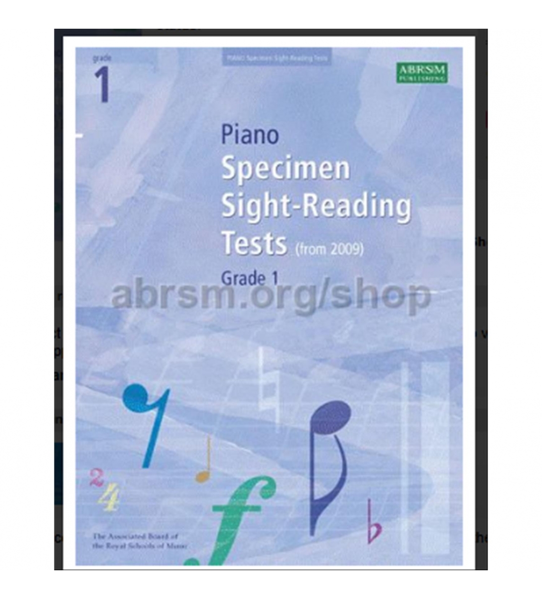 Piano specimen sight-reading tests - Livello 1°
