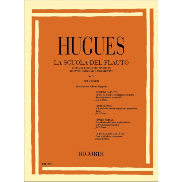 Hugues La Scuola del Flauto Op. 51 - 1° Grado