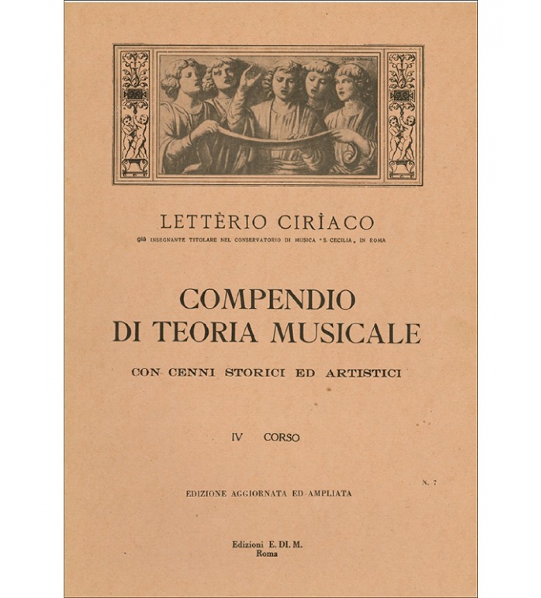 COMPENDIO DI TEORIA MUSICALE QUARTO CORSO - CIRIACO