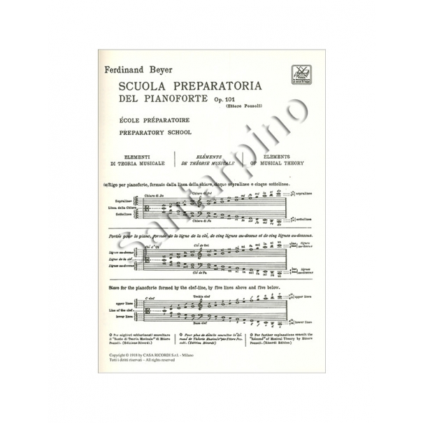 SCUOLA PREPARATORIA DEL PIANOFORTE - BEYER [BER104]