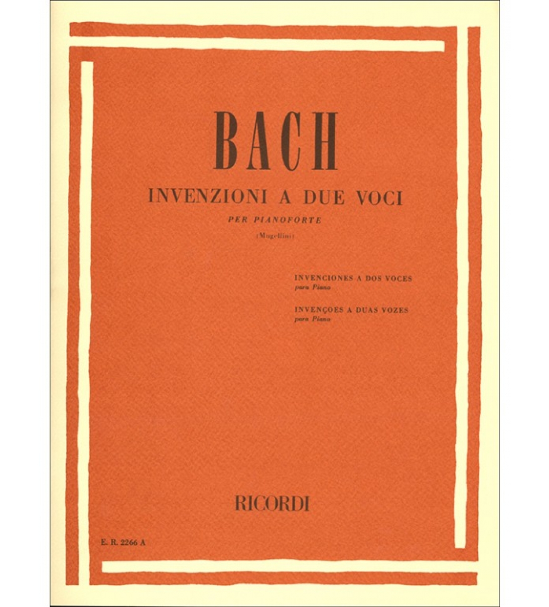 INVENZIONI A DUE VOCI PER PIANOFORTE - BACH [BER2266A]