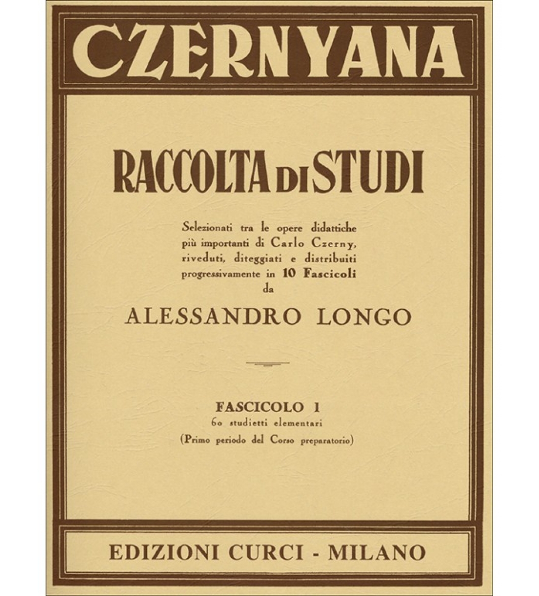 RACCOLTA DI STUDI FASCICOLO I - CZERNYANA