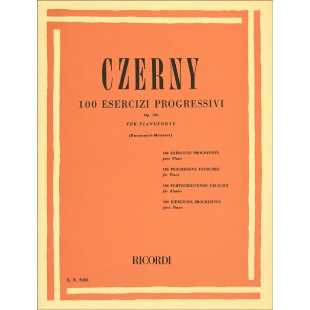 100  Esercizi Progressivi Op. 139 per Pianoforte - Czerny