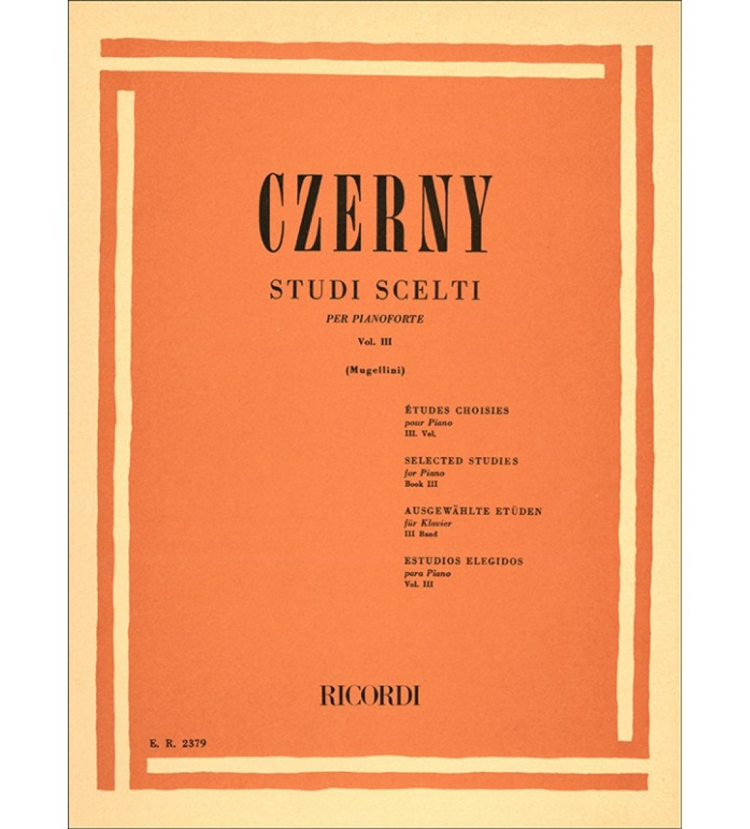 STUDI SCELTI PER PIANOFORTE VOLUME III - CZERNY