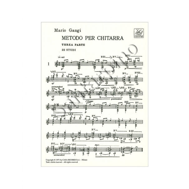 GANGI METODO PER CHITARRA 3 PARTE [ER2715]