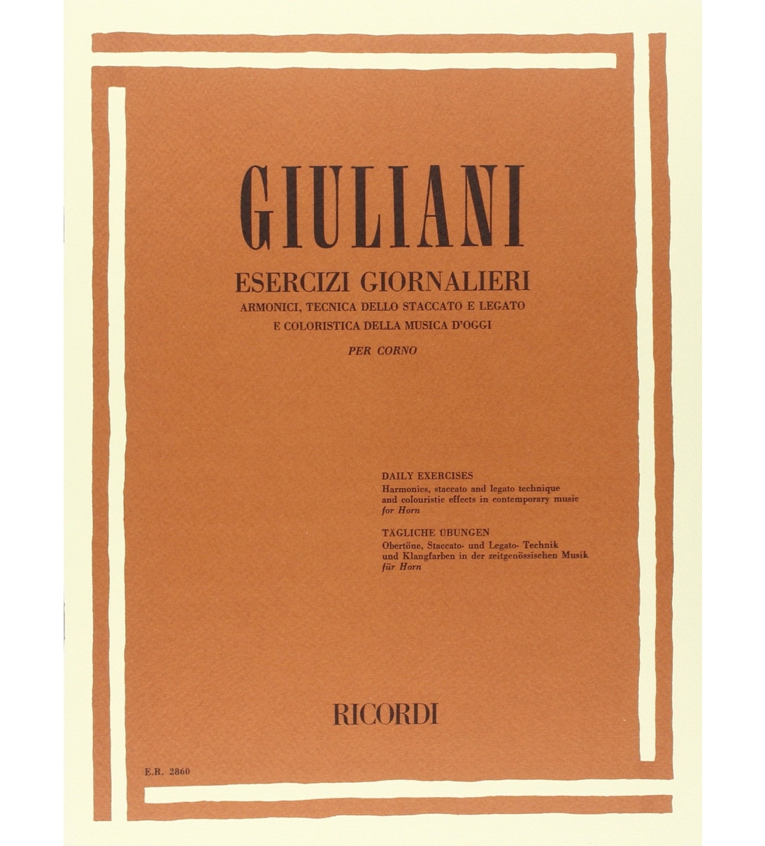 Esercizi giornalieri per Corno (Francese) [ER2860]