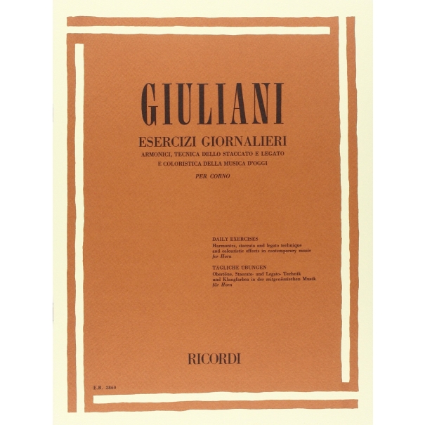 Esercizi giornalieri per Corno (Francese) [ER2860]