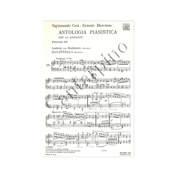 Antologia Pianistica FASC. III - Cesi Marciano