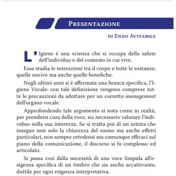 Igiene Vocale per Cantanti [RE10246]
