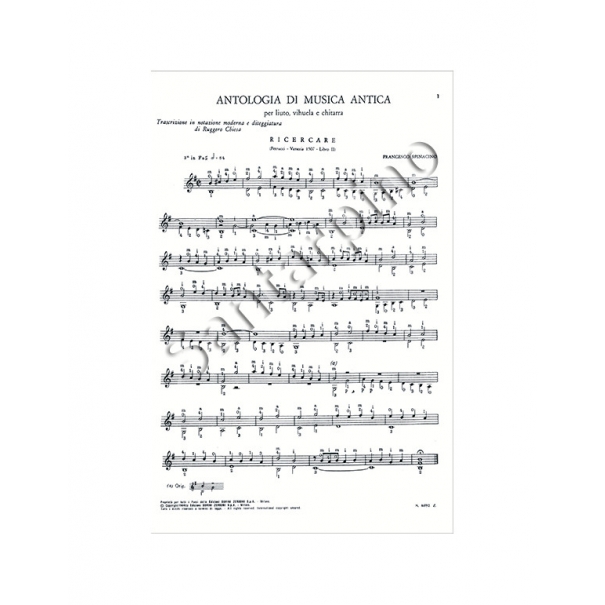 ANTOLOGIA DI MUSICA ANTICA VOL.I AA.VV