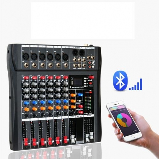 Mixer 6 canali (reali) MP3 USB Bluetooth con Effetto Echo