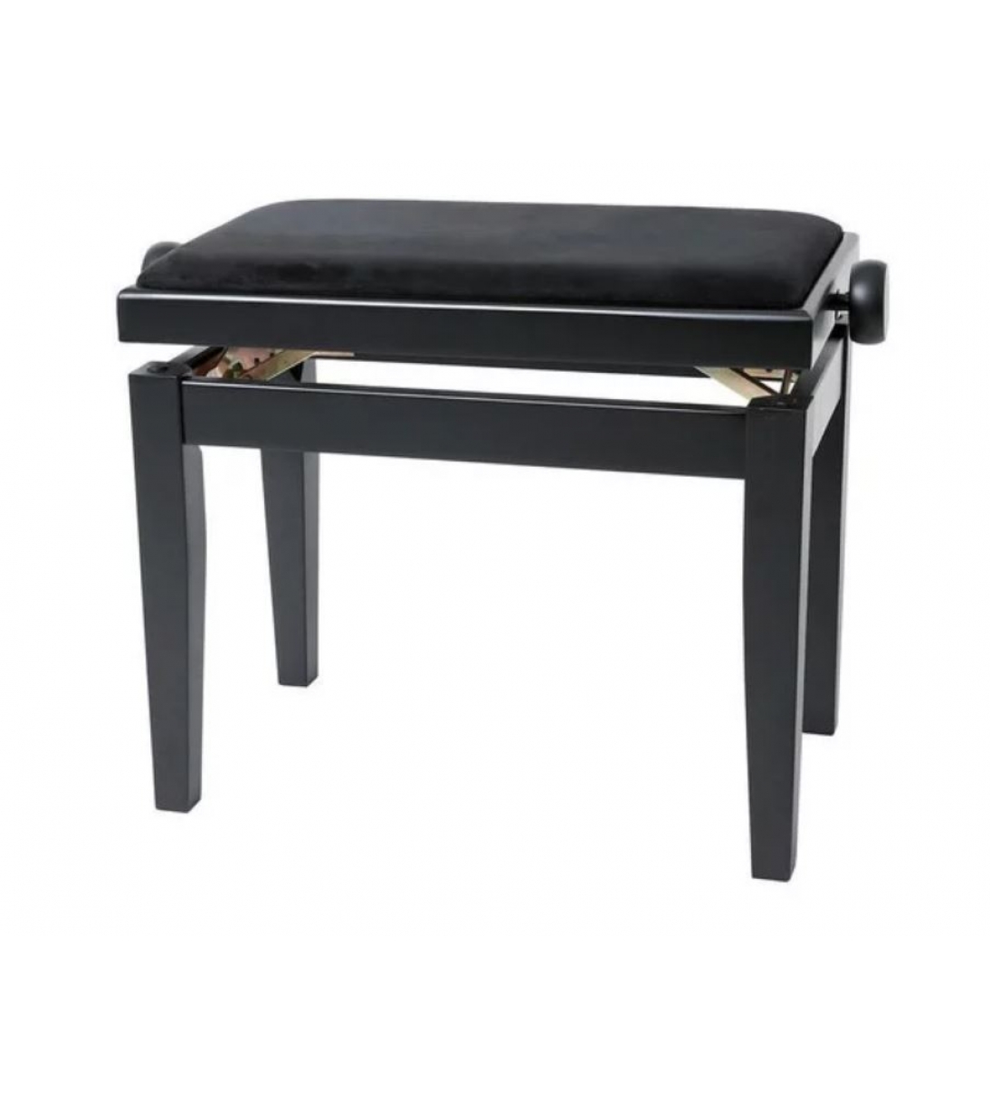 Piano Bench Satin Black - PANCHETTA REGOLABILE PER PIANOFORTE NERO SATINATO