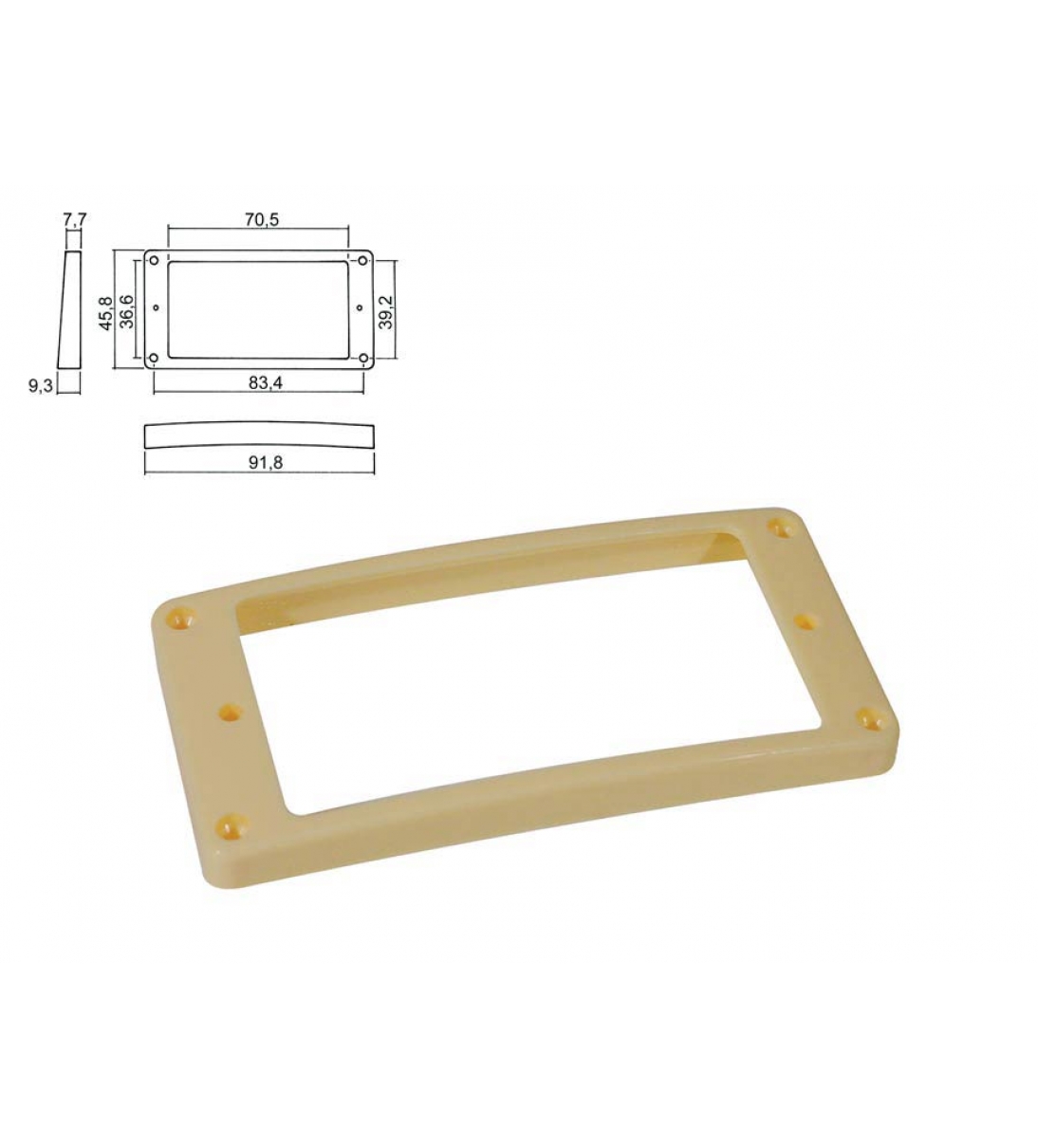 Cornice per pickup humbucker - 7,7x 9,3mm [HPR-08-TCR]