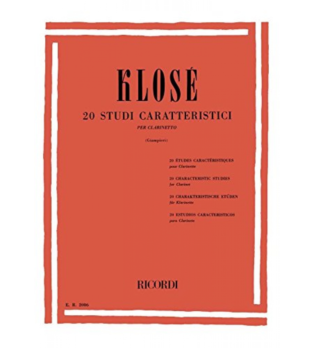 20 Studi Caratteristici per Clarinetto 