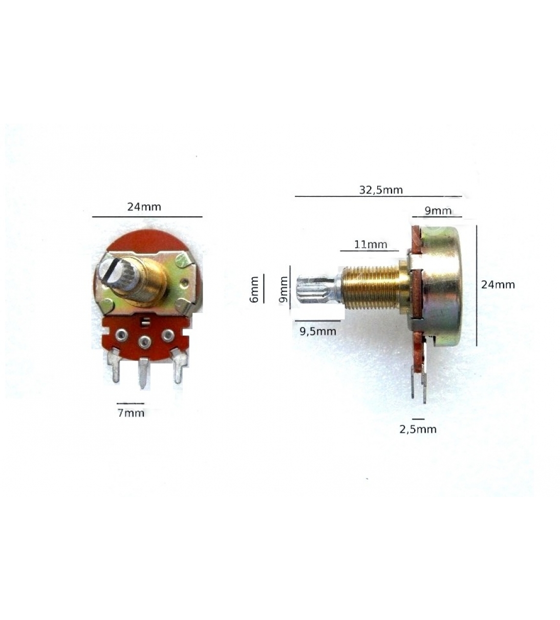 Potenziometro 4,7KB  LIN 24mm - SPMARPOTE0029
