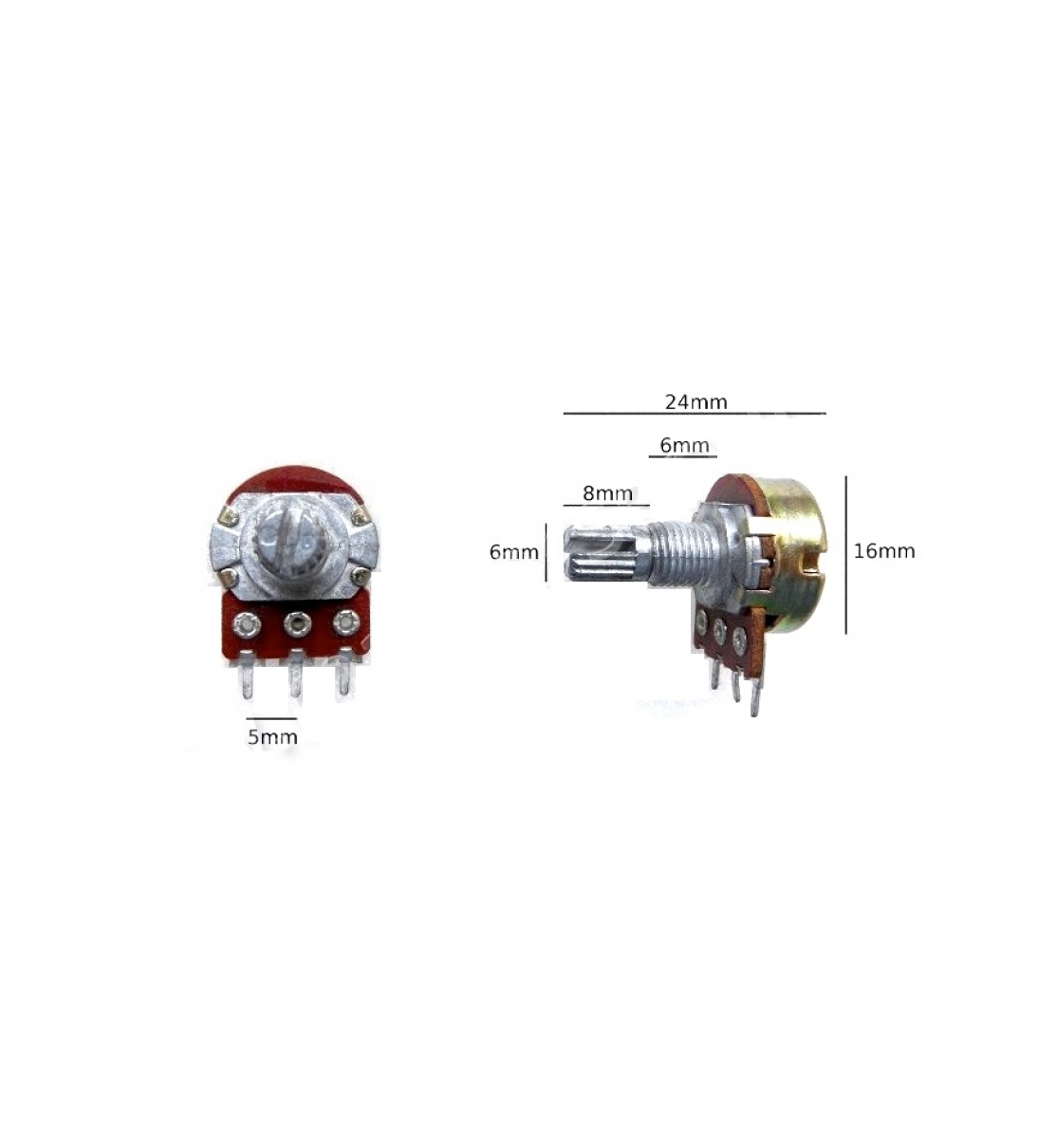 Potenziometro C5K 16mm - SPMARPOTE0051