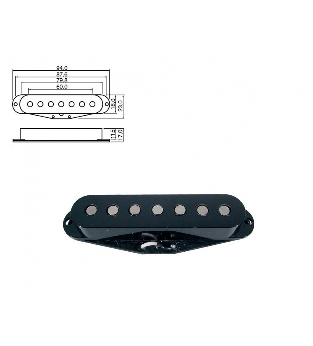 Pickup single coil per chitarra elettrica [PU-19-BK]