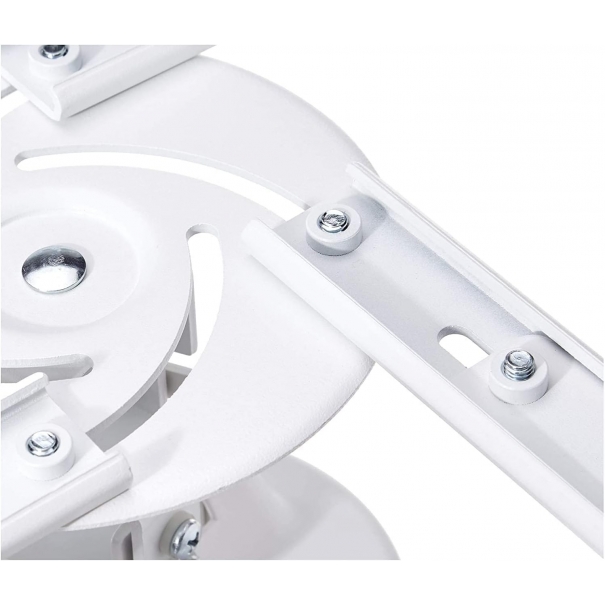Supporto a staffa per proiettore, inclinabile, per soffitto e parete, Capacità 15 kg, Bianco