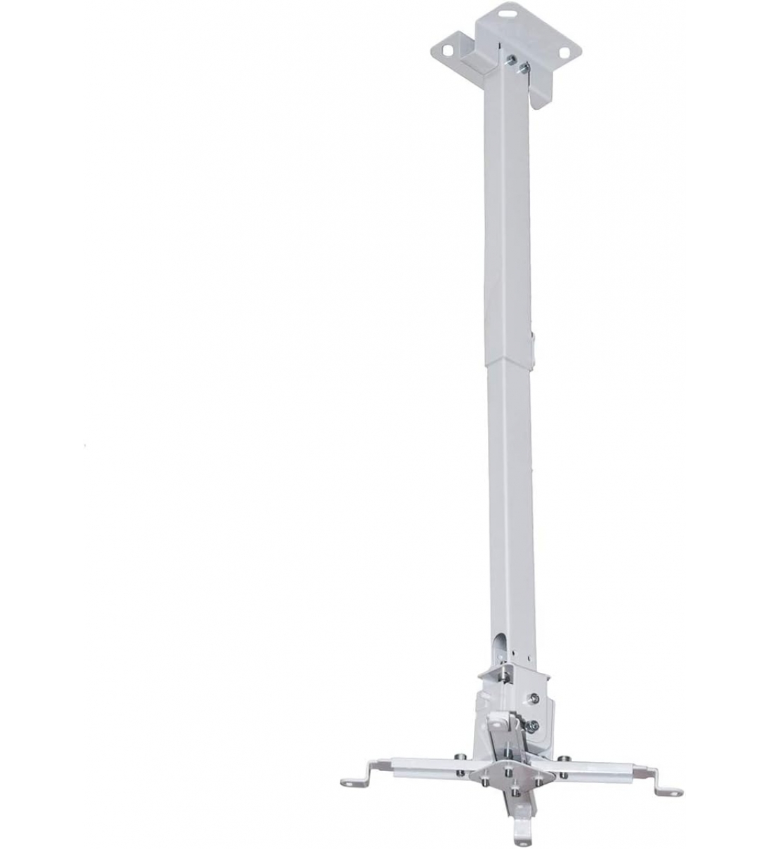 Supporto a soffitto per videoproiettore "Slim", universale, regolabile da 42/65cm (bianco)