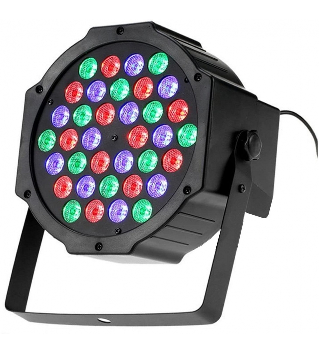 Web Ricambi Faretto 36 Led Vari Colori Discoteca Sensore Sonoro Luce Colorata