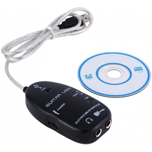 Interfaccia USB per Chitarra interfaccia USB che, come un amplificatore per chitarra, riceve il segnale dalla chitarra tramite un input jack da 1/4"