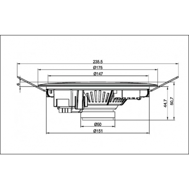 CSL506 DIFFUSORE DA INCASSO 5" 6W 100V
