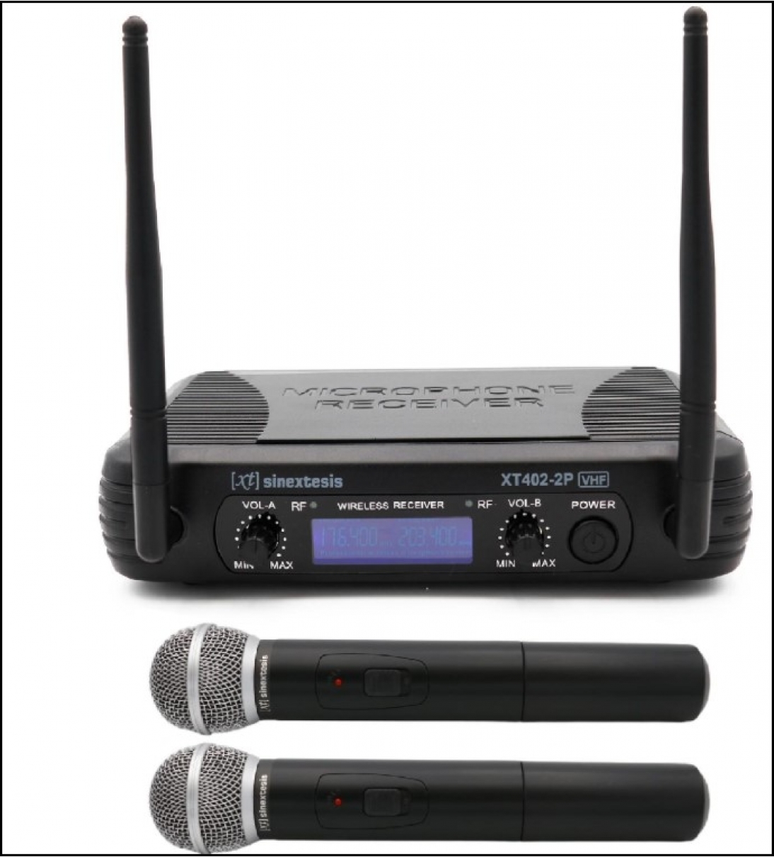 SINEXTESIS Radiomicrofono VHF Doppio Palmare 175.5 MHz - 197.150 MHz