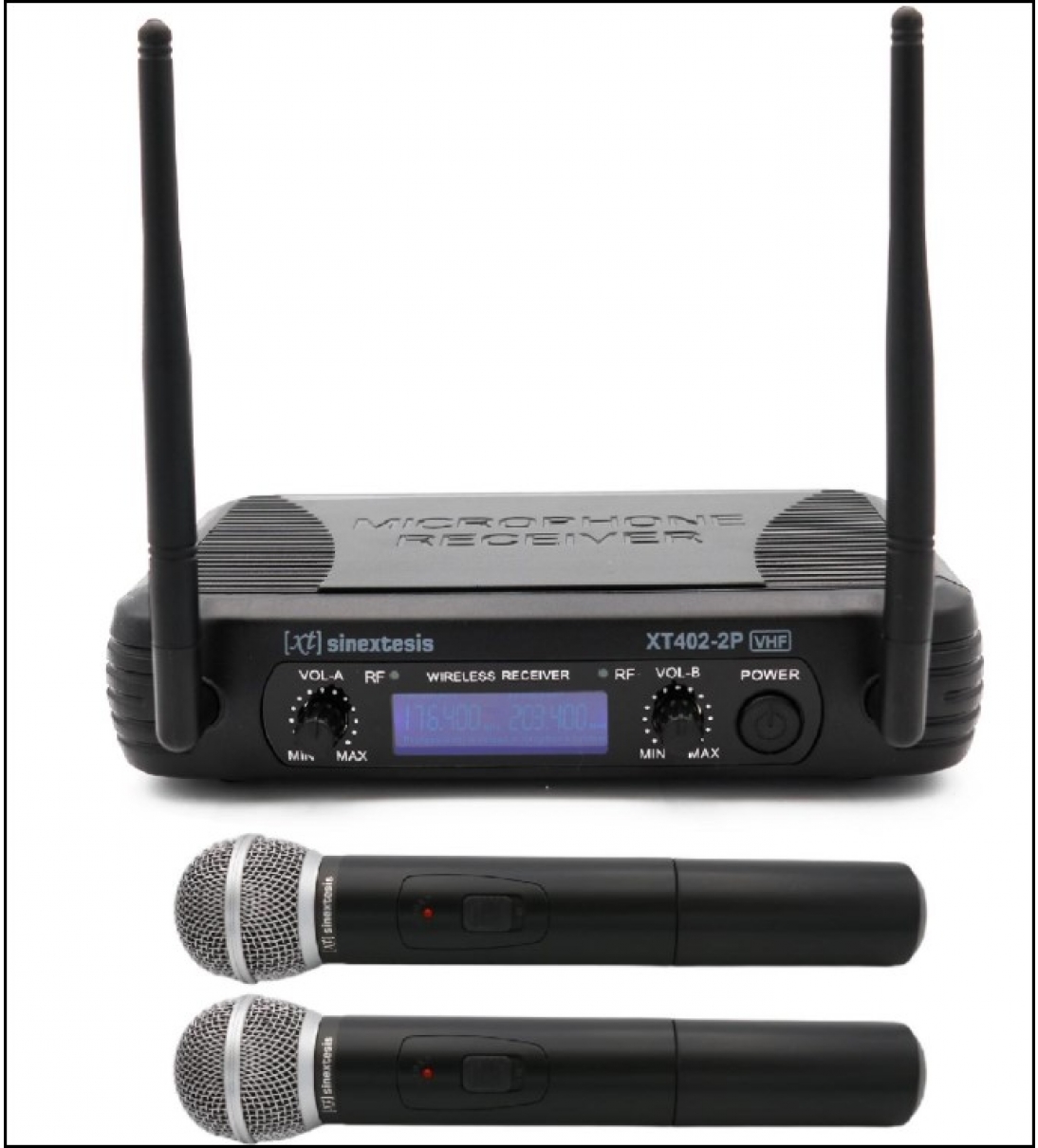 SINEXTESIS Radiomicrofono VHF Doppio Palmare 176.4 MHz - 203.4 MHz