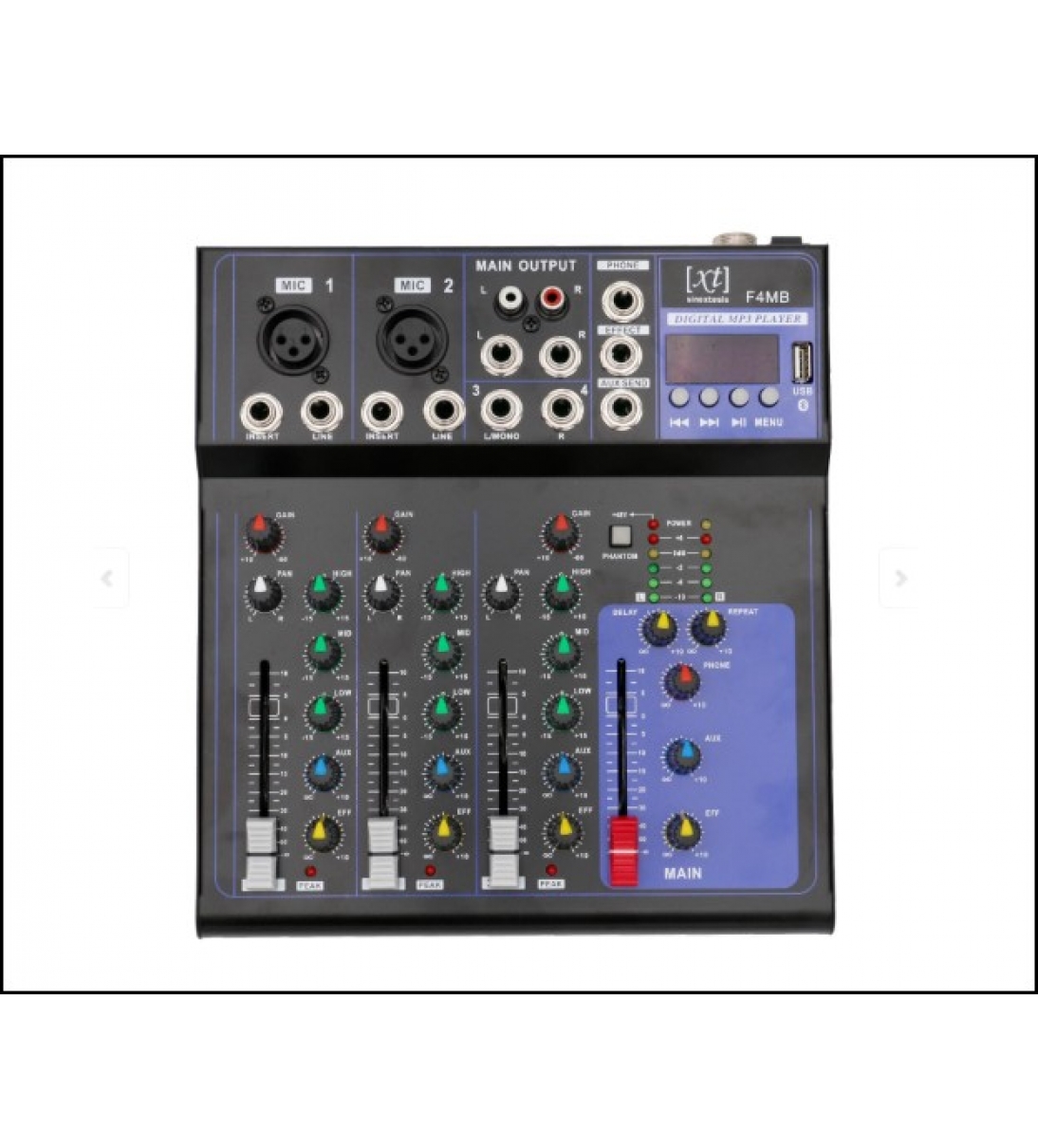 SINEXTESIS Mixer 4 canali MP3 USB Bluetooth con Effetto Echo