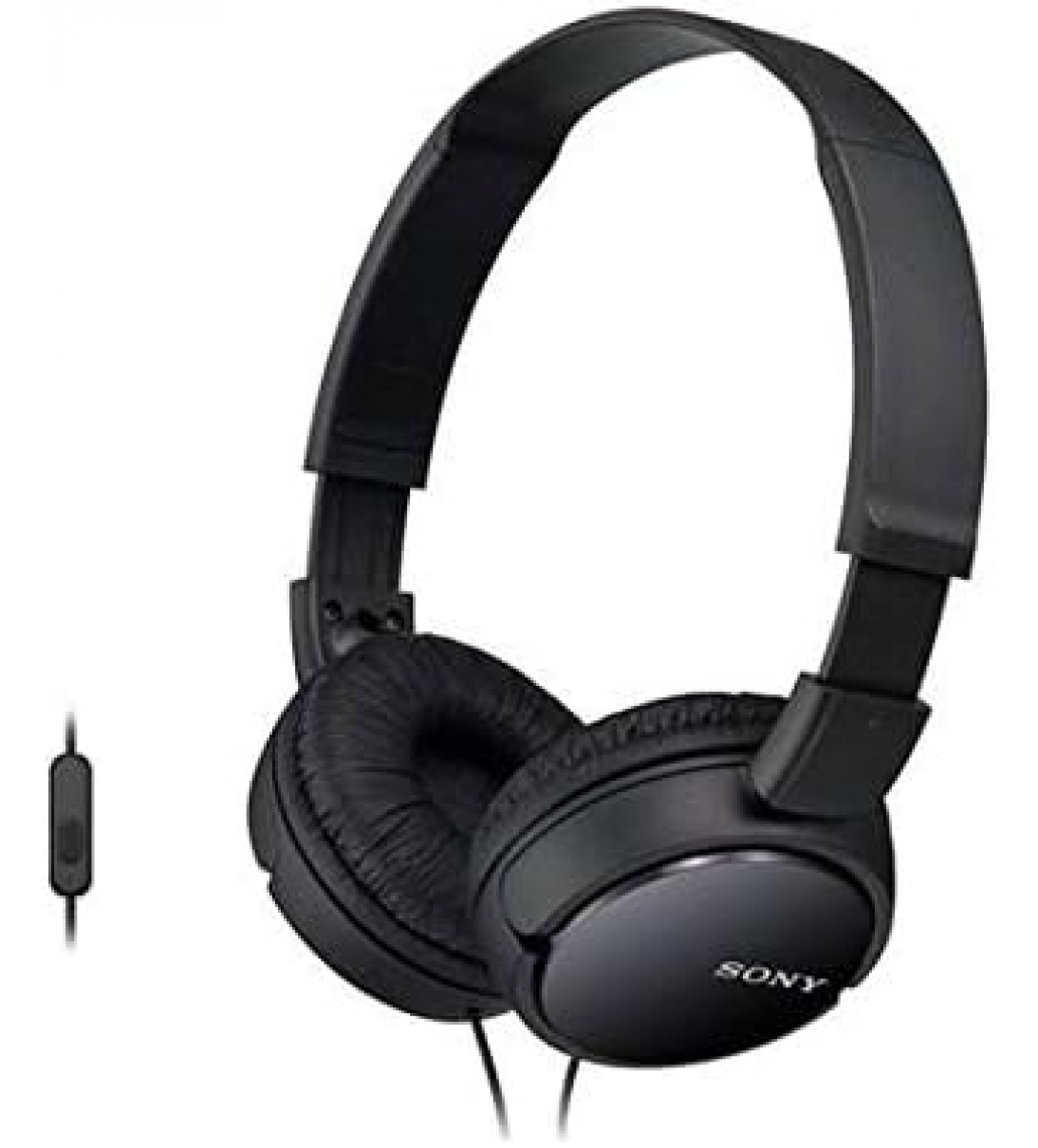 MDR-ZX110AP Cuffie on-ear con microfono, Nero