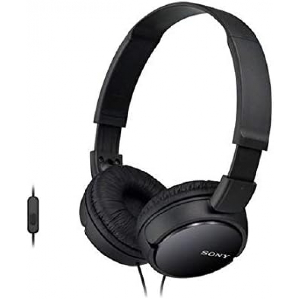 MDR-ZX110AP Cuffie on-ear con microfono, Nero