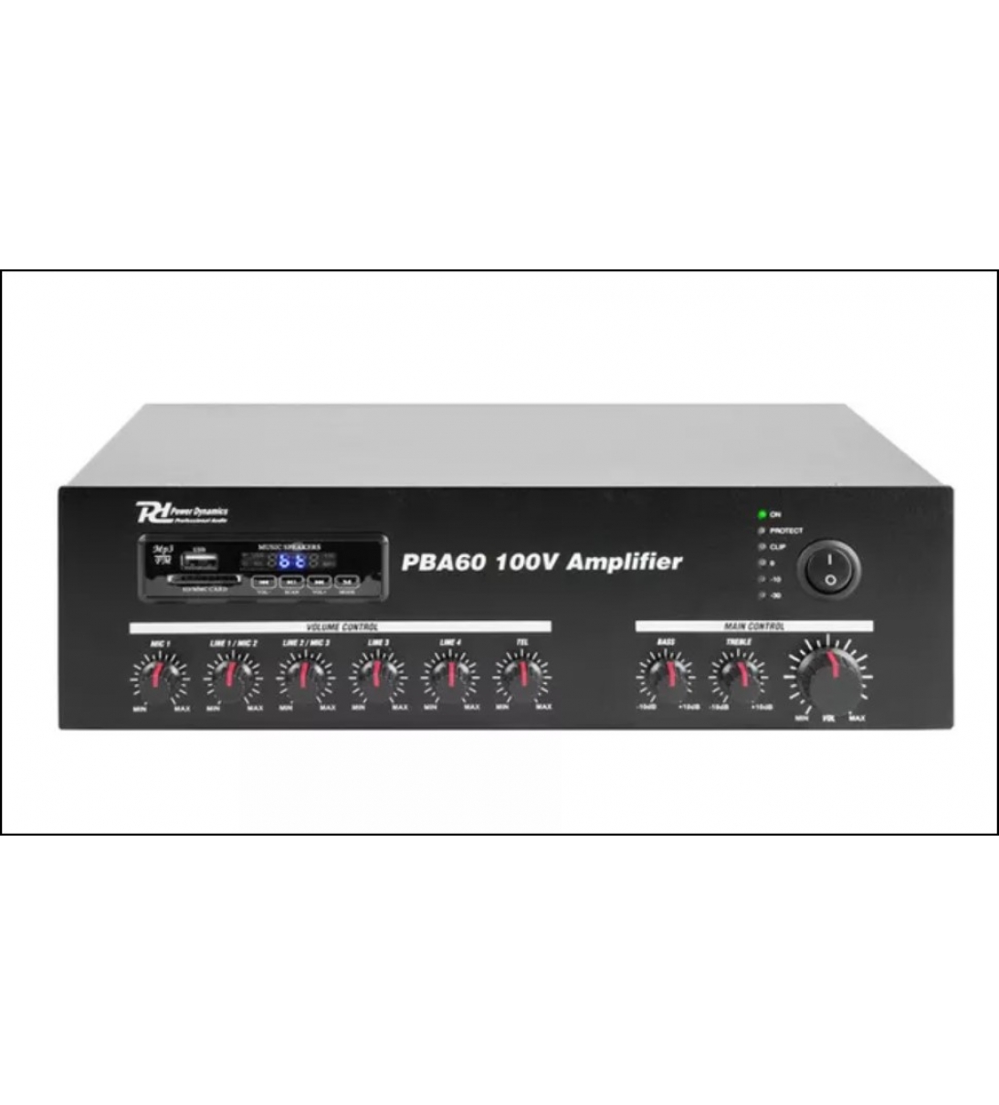 PBA60 100V Amplifier 60W AMPLIFICATORE USB/SD CON LETTORE MP3 60W 100V