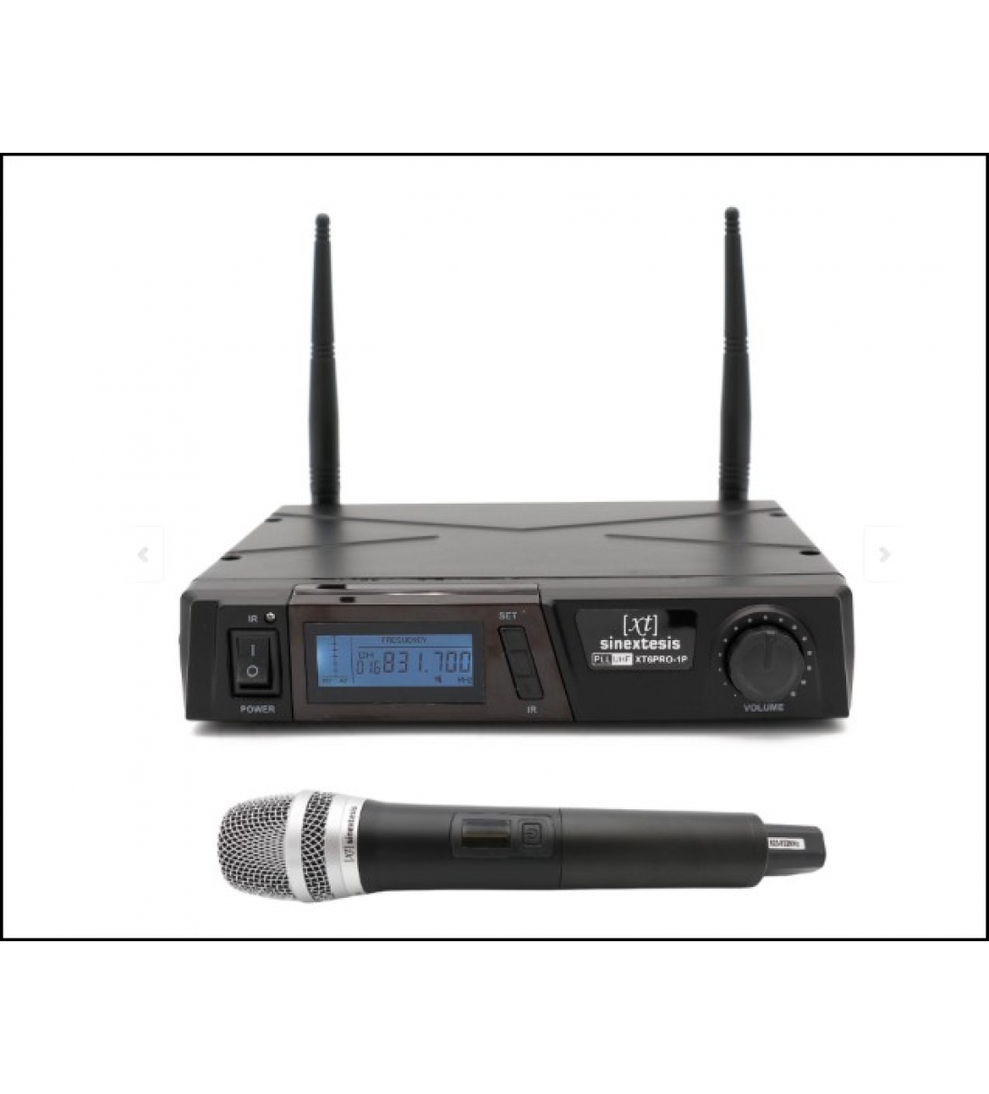 SINEXTESIS Radiomicrofono Professionale UHF Singolo Palmare con sintonizzatore PLL (16 Canali)