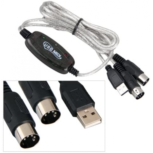 USB interfaccia midi adattatore cavo In Out PC audio [L00010]