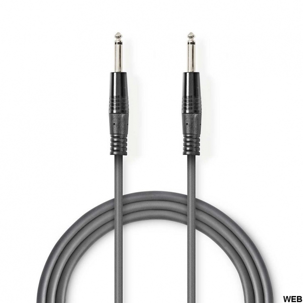 Cavo Audio non Bilanciato Maschio da 6,35mm-Maschio da 6,35mm 3m [ND4584]