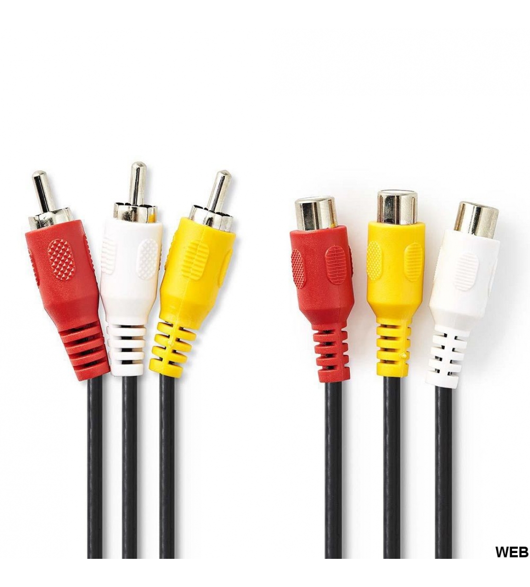 Cavo Video Composito 3x RCA maschio-3x RCA femmina 5m [ND4746]