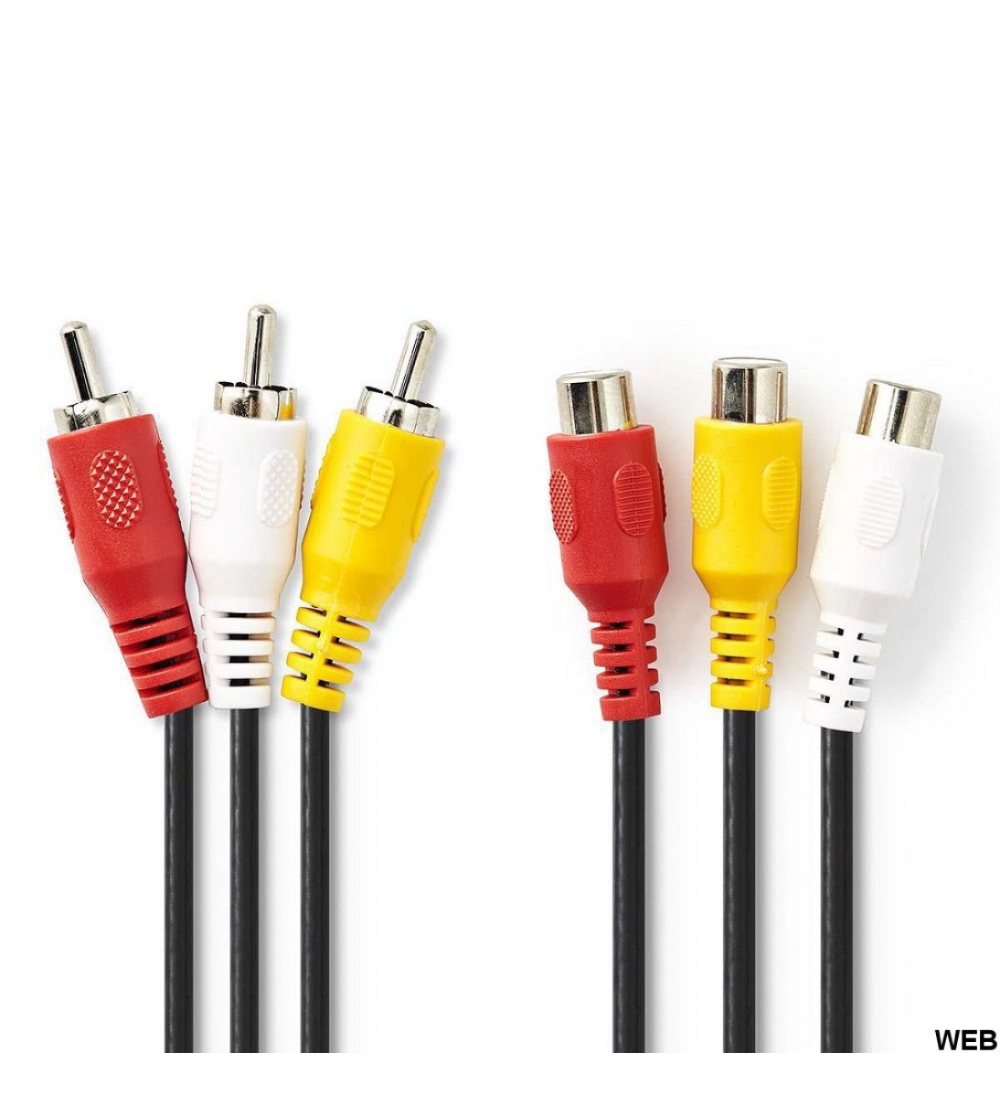 Cavo Video Composito 3x RCA maschio-3x RCA femmina 5m