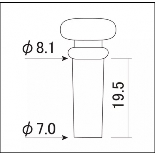 F-0020 PIN PER ATTACCO TRACOLLA PER CHITARRA ACUSTICA