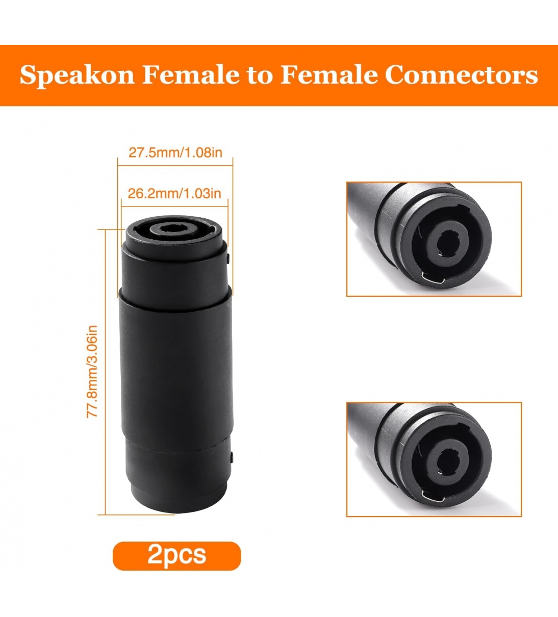 Doppia femmina speakon 4 contatti