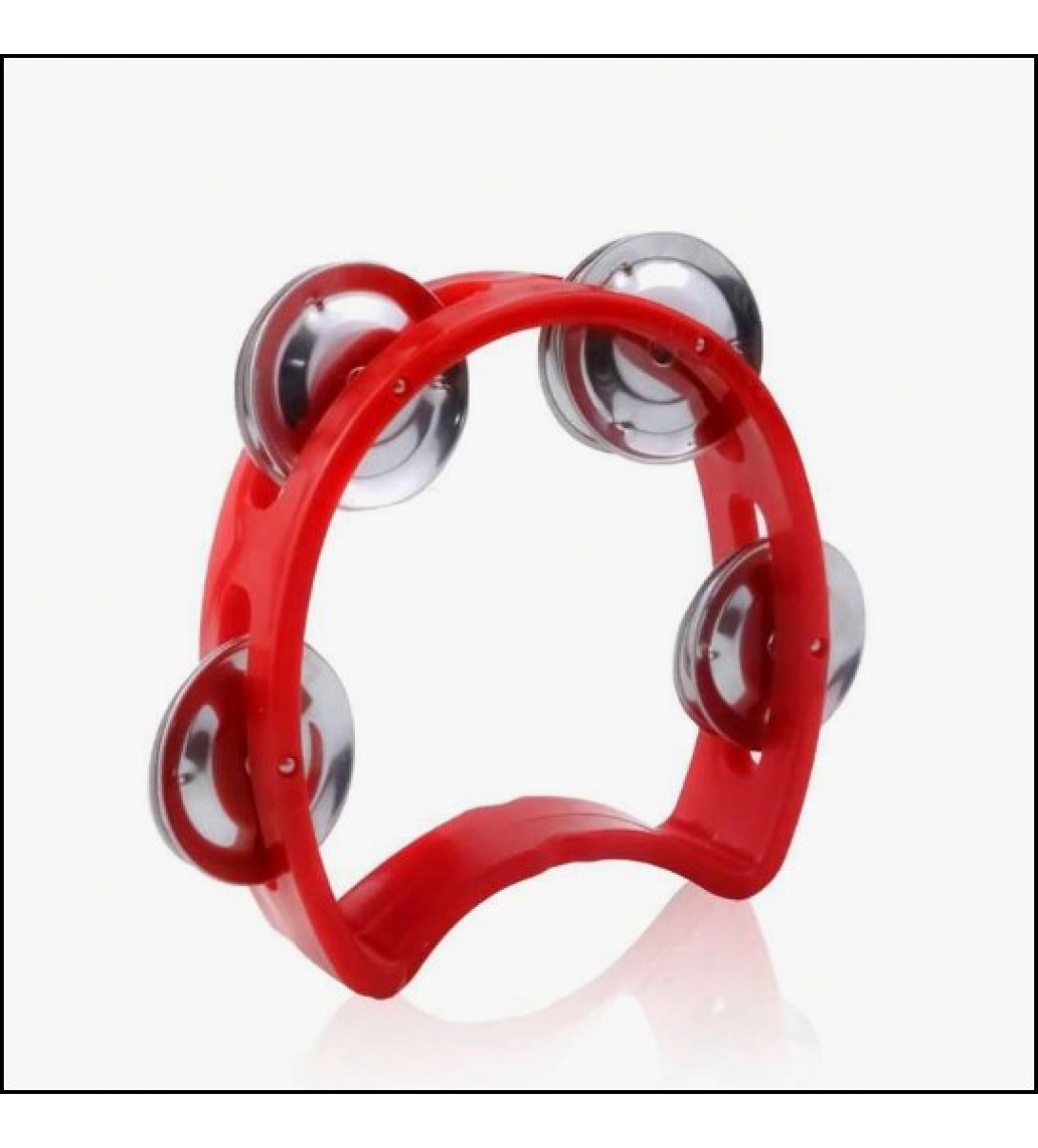 Mini Tamburello a 4 Sonagli (Rosso)