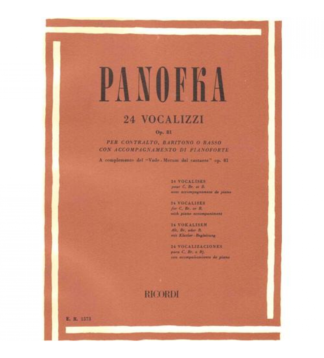 24 Vocalizzi Op. 81 per Contralto, Baritono o Basso