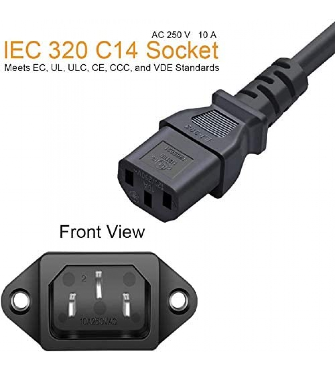Sustanic Presa IEC 320 C14; Alimentazione (max.): CA 250 V 10 A [IECPCB]