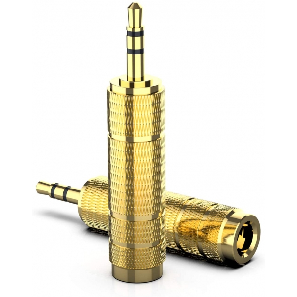 Adattatore per Cuffie Audio Stereo da 3,5 mm maschio a 6,35 mm femmina [B006WB122]